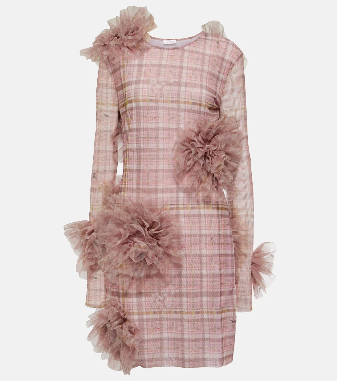 Acne Studios - Dinana appliqué checked minidress