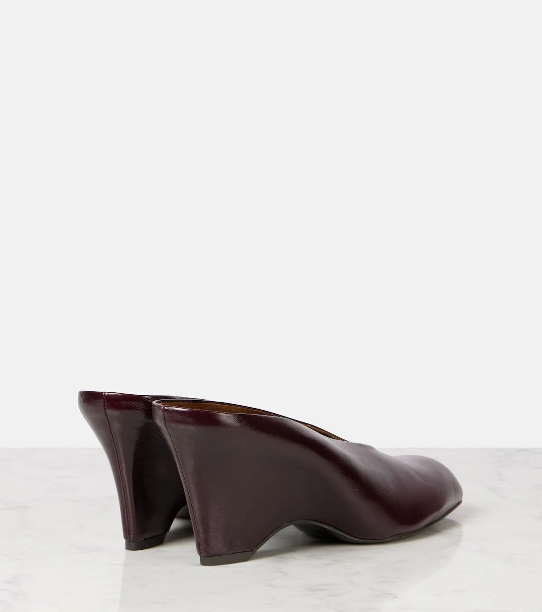 Khaite - Colt 75 leather wedge mules