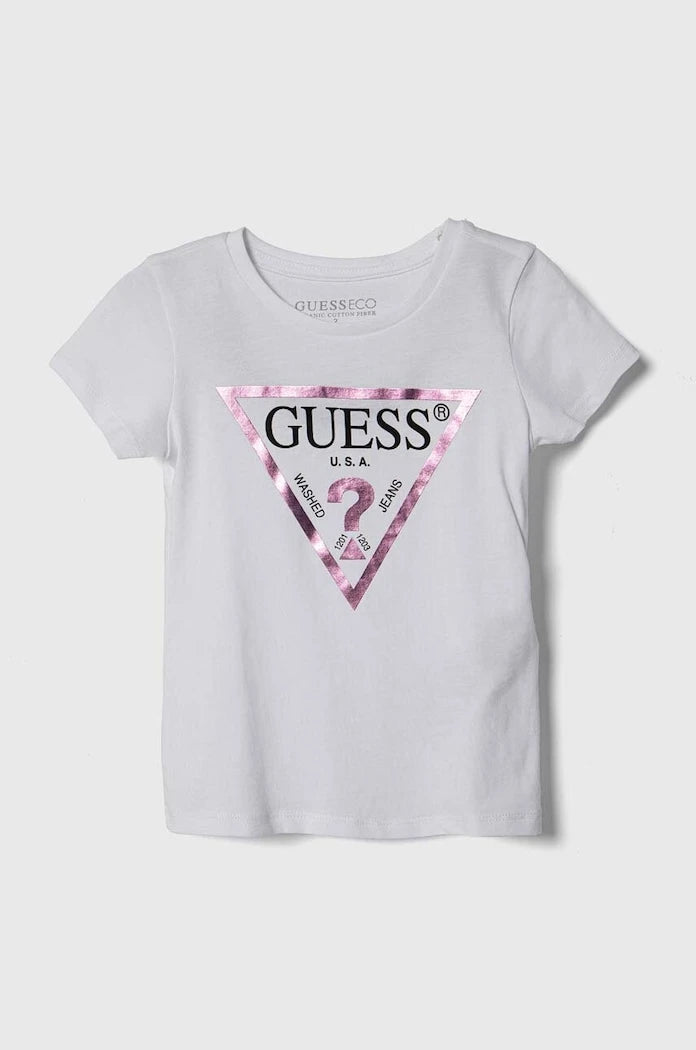 Детска памучна тениска Guess