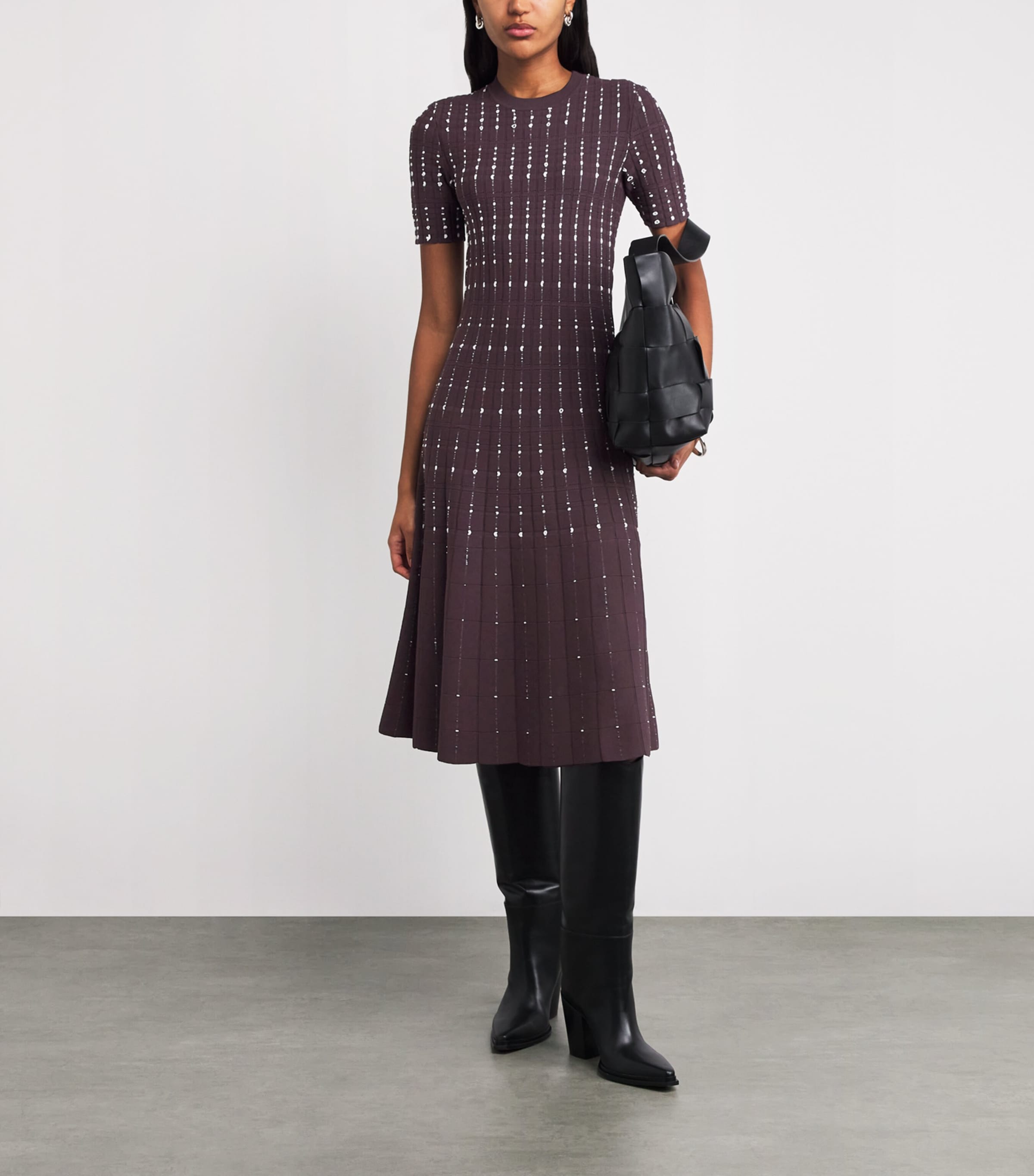 Multi Fragmented Stripes Dress