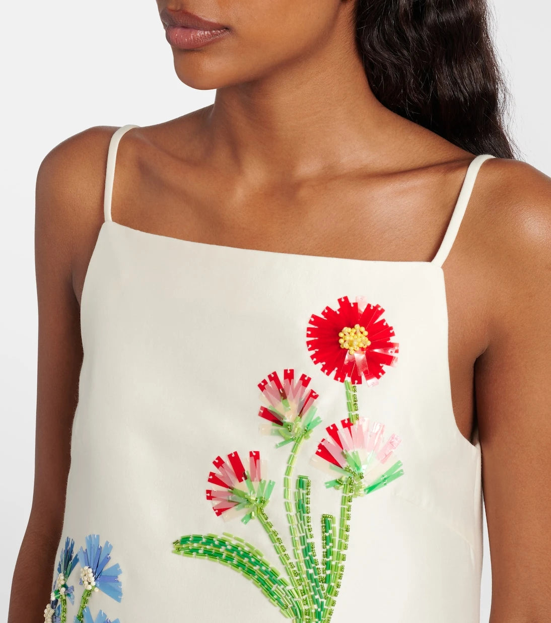 Leo Lin - Leia embellished wool and silk minidress