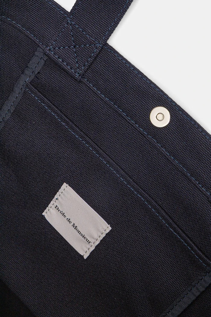 Drôle de Monsieur Pamuklu Çanta Sac Tote Slogan Pembe