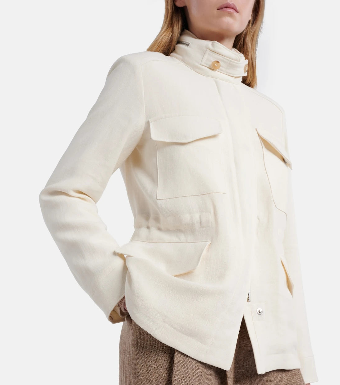Loro Piana - Traveller Mini linen crêpe field jacket