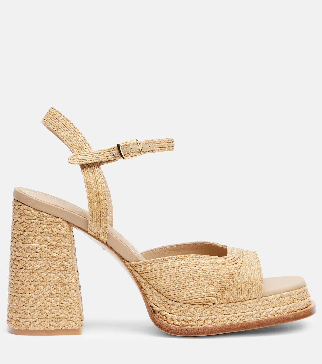 Souliers Martinez - Gracia 95 raffia platform sandals
