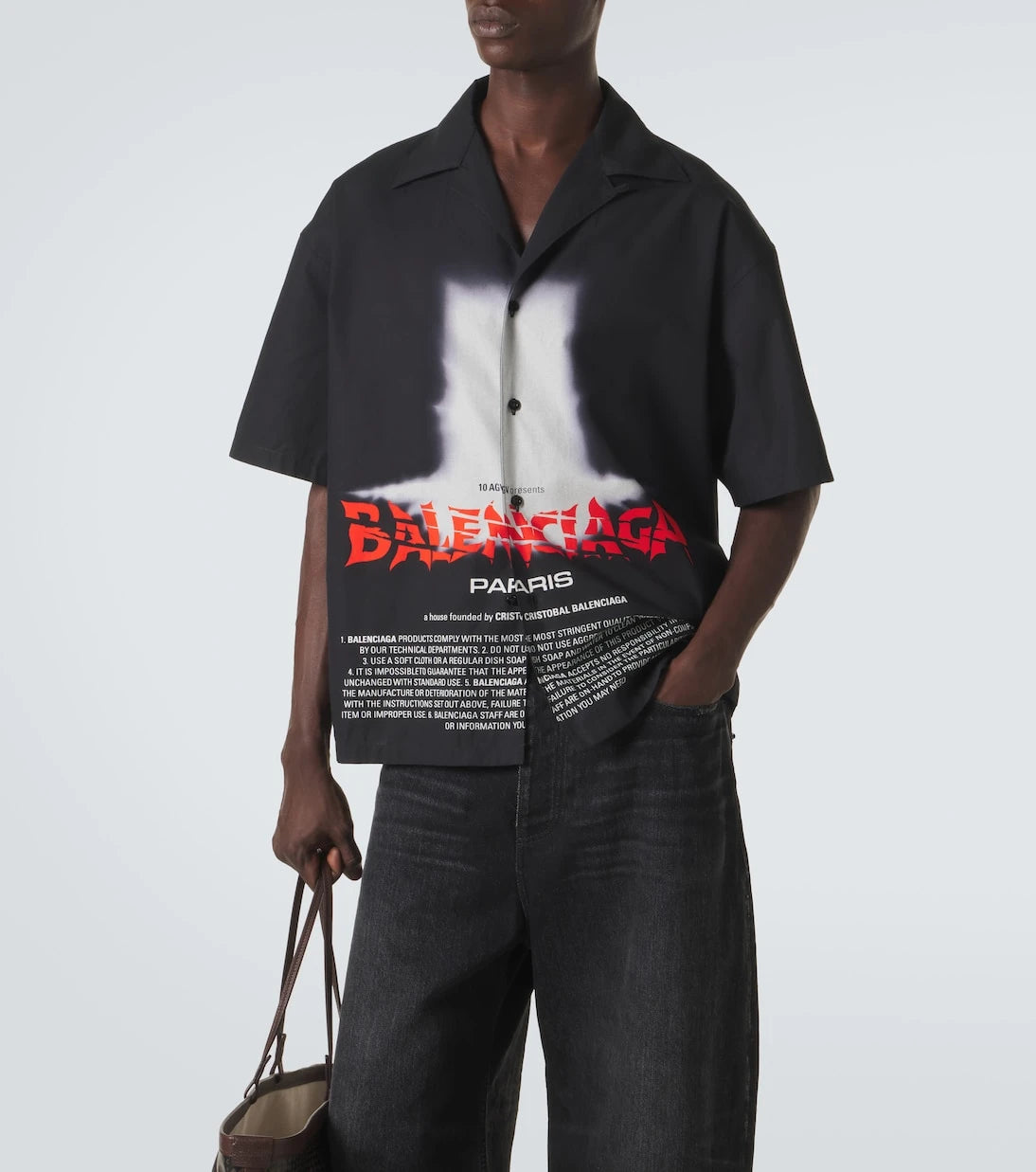 Balenciaga - Printed cotton bowling shirt
