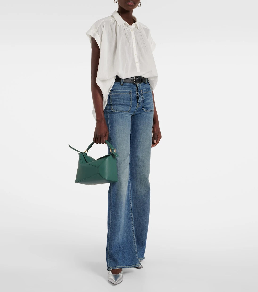 Nili Lotan - Normandy shirred cotton blouse