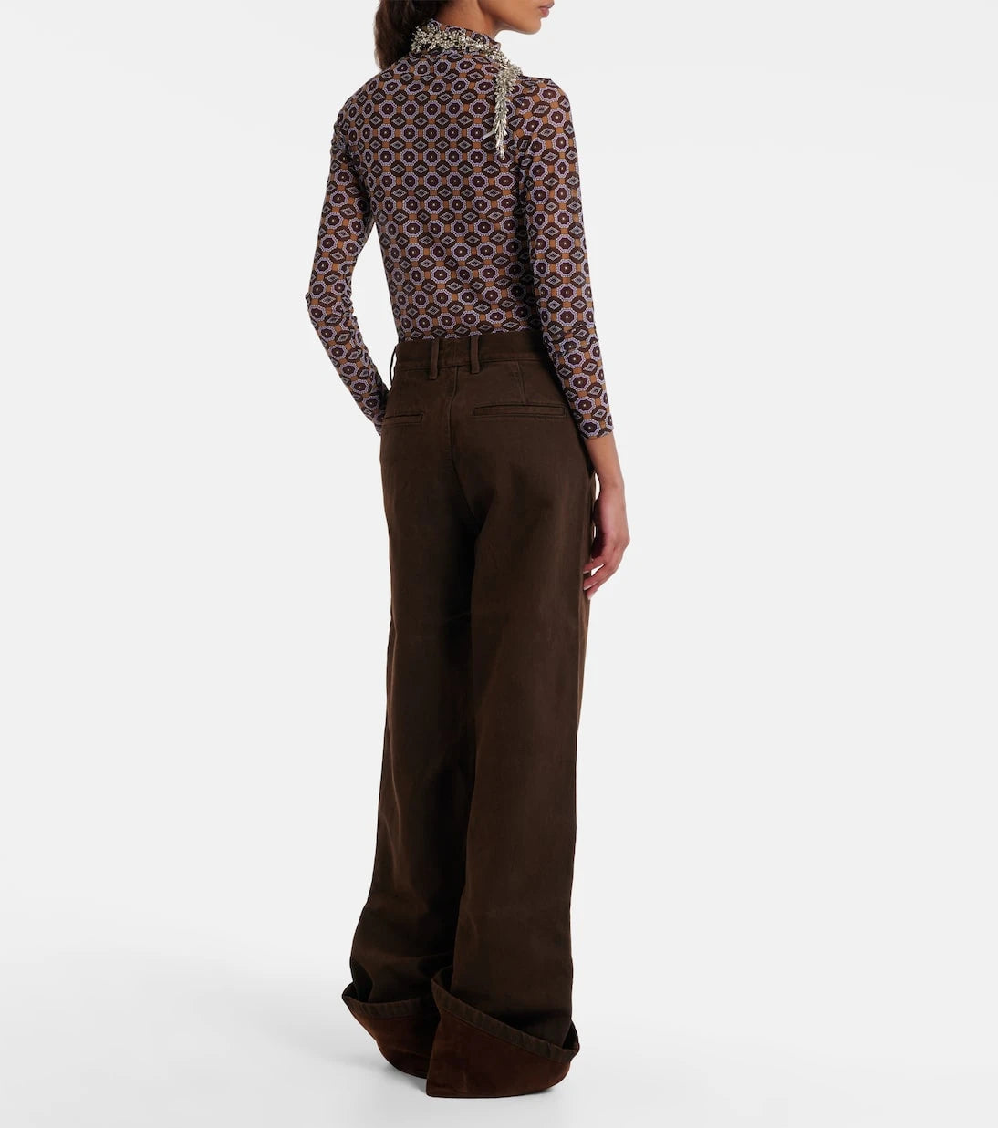 Dries Van Noten - جينز بقصة مستقيمة وخصر مرتفع