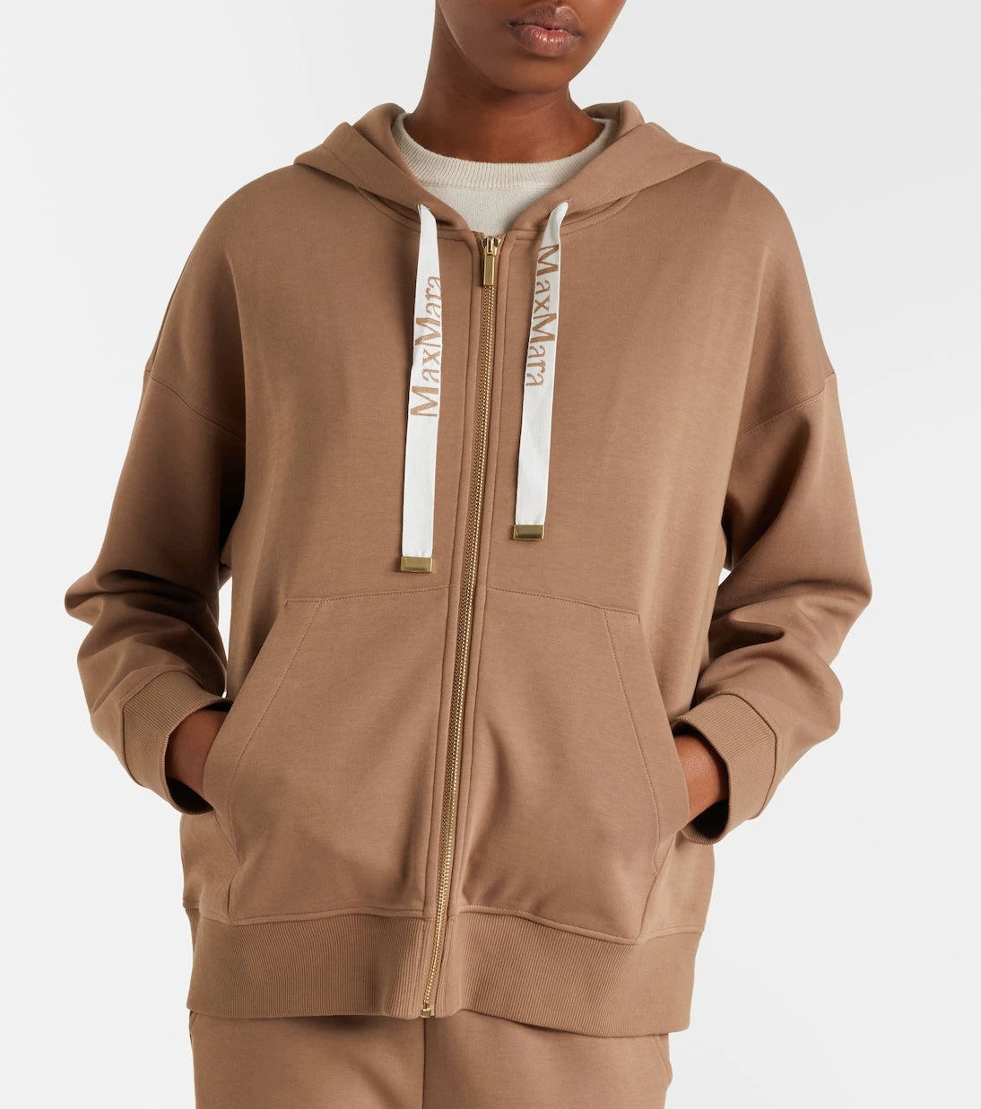 'S Max Mara - سويت شيرت بغطاء رأس من مزيج القطن