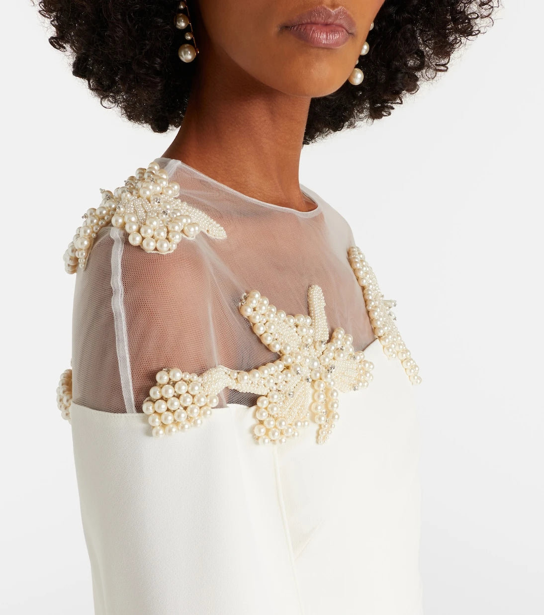 Safiyaa - Bridal Ambere embellished crêpe gown