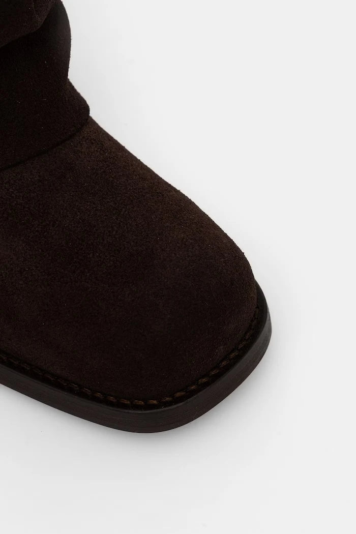 Billi Bi diz altı kadın süet çizmeler Brown suede