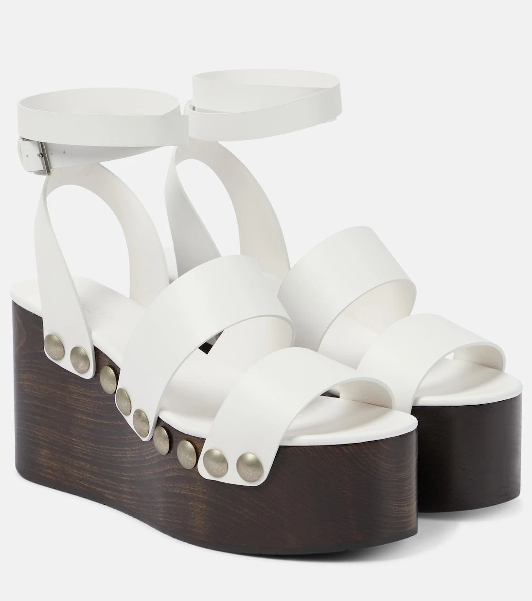 Alaïa - Leather wedge sandals
