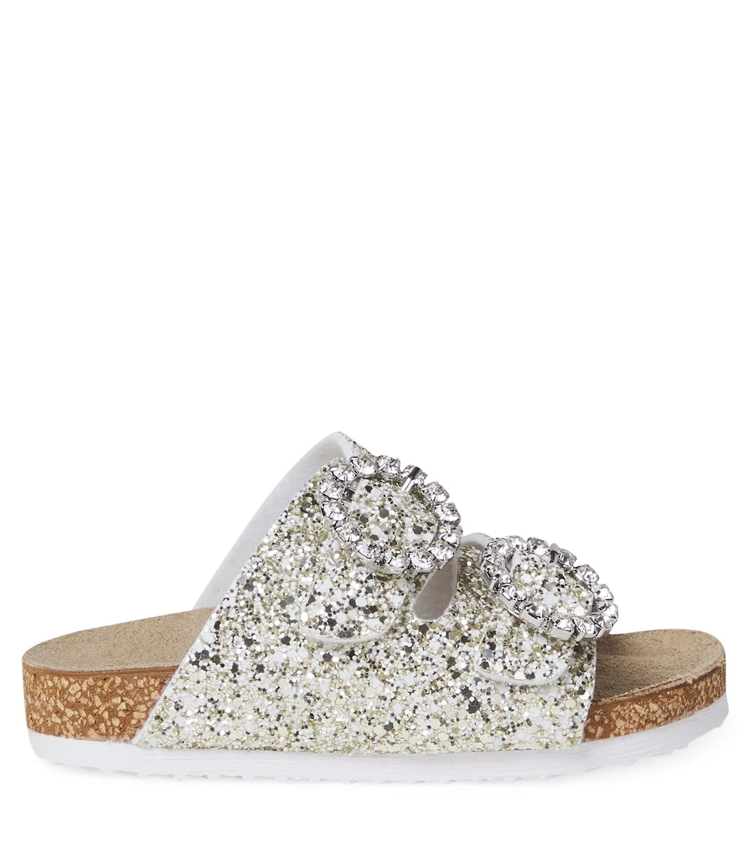 Monnalisa - Crystal-embellished glitter sandals