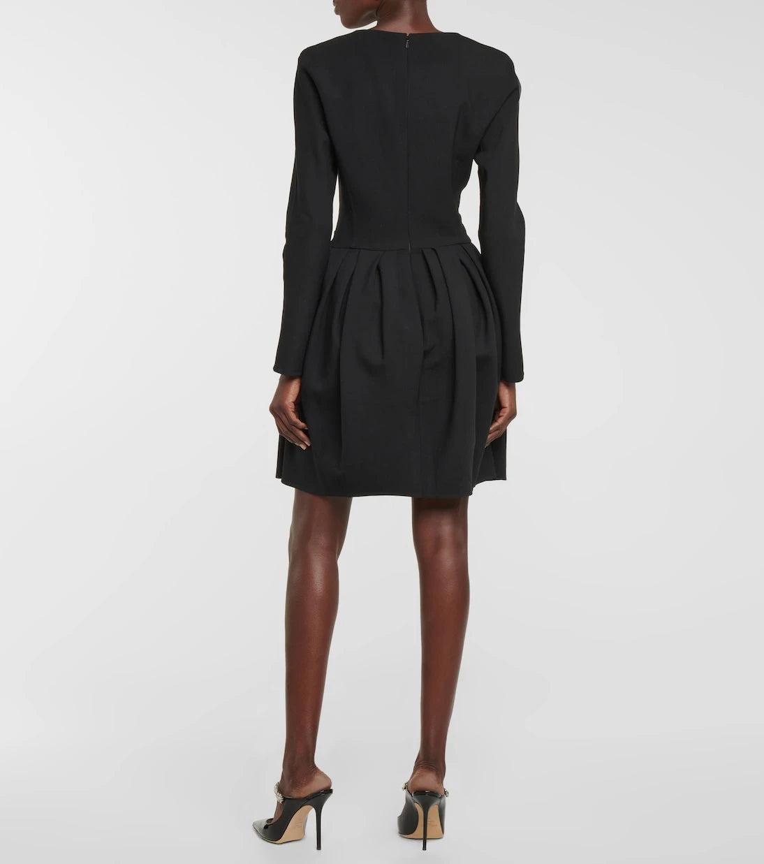 Oscar de la Renta - Bow-trimmed crêpe minidress