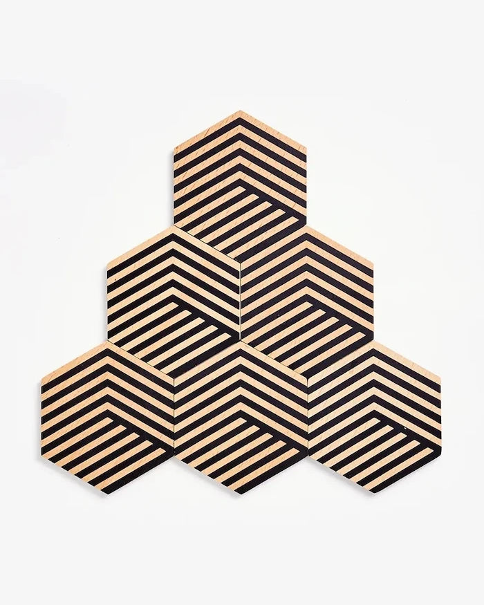 Комплект подложки за маса Areaware Tiles 9 x 8,5 cm (6 броя)