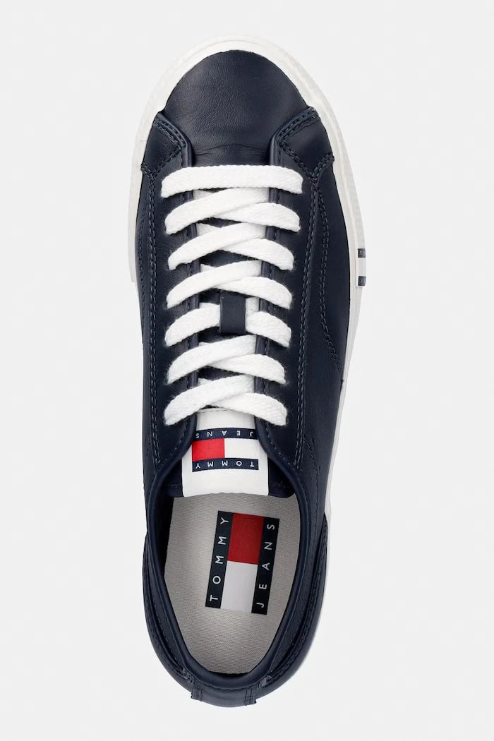 Tommy Jeans ARCHIVE VULC. Y2K LONG LACE düşük kesim erkek deri spor ayakkabı