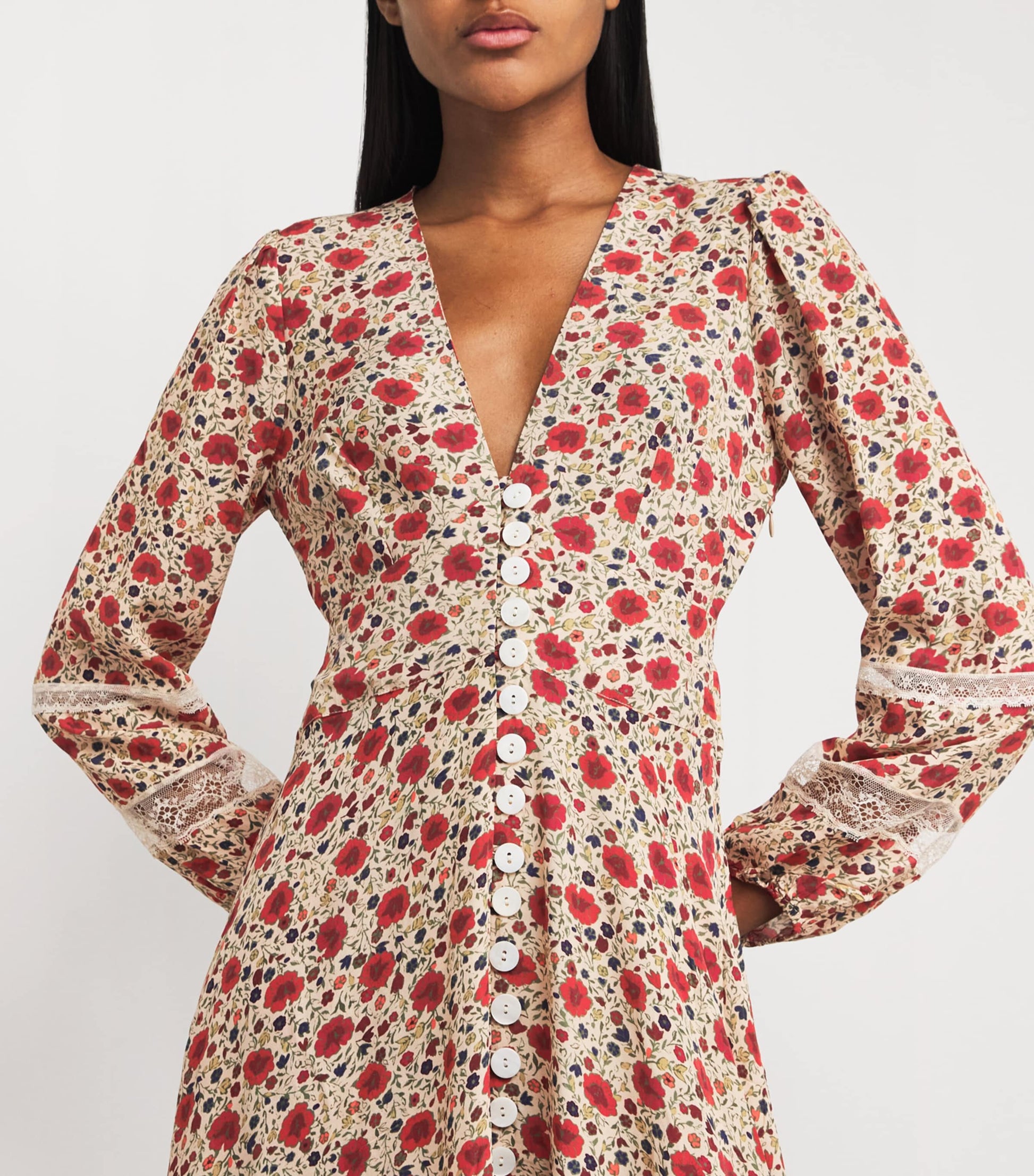 Floral Raven Midi Dress