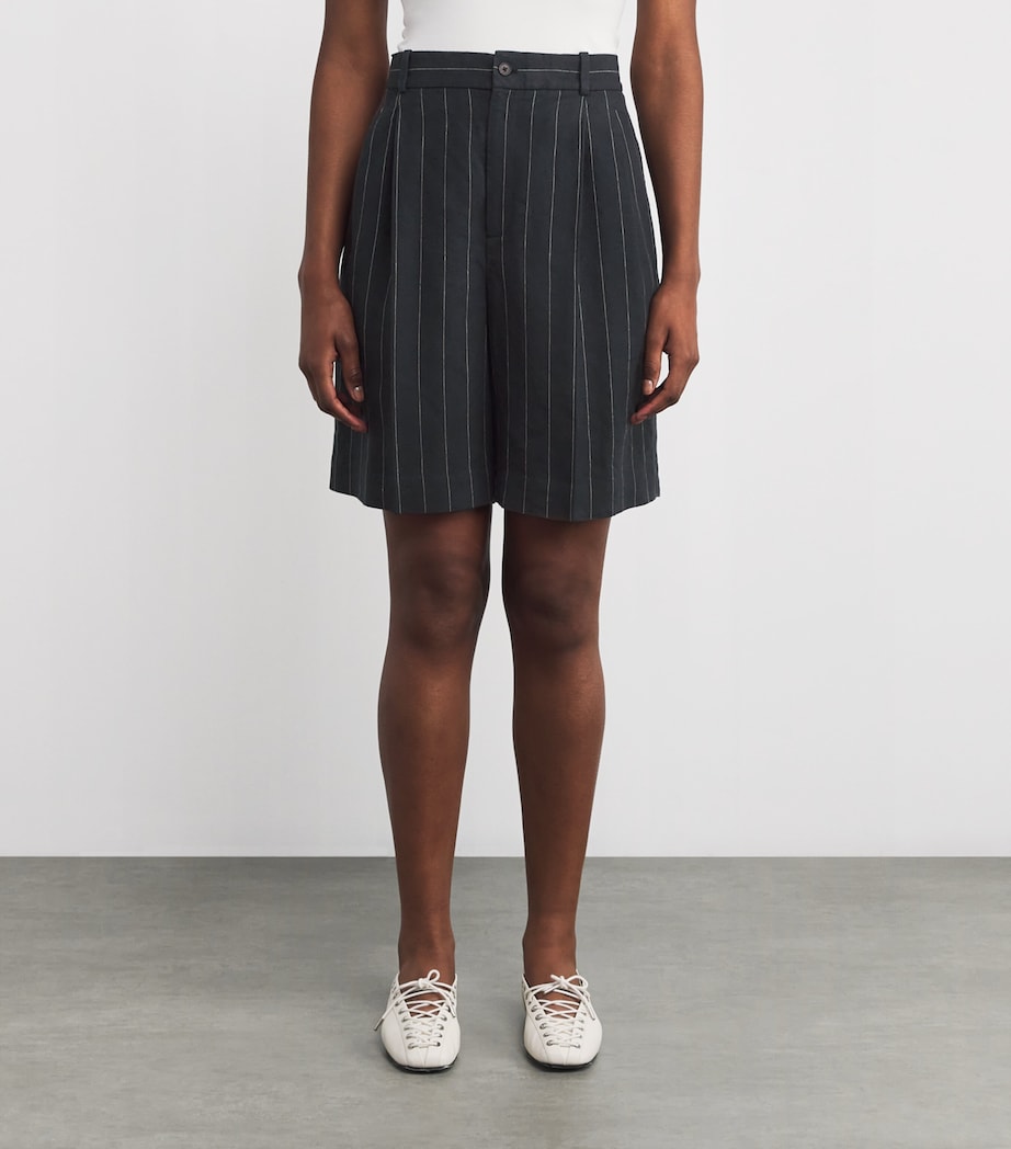 Polo Ralph Lauren Multi Hemp Pinstripe Bermuda Shorts