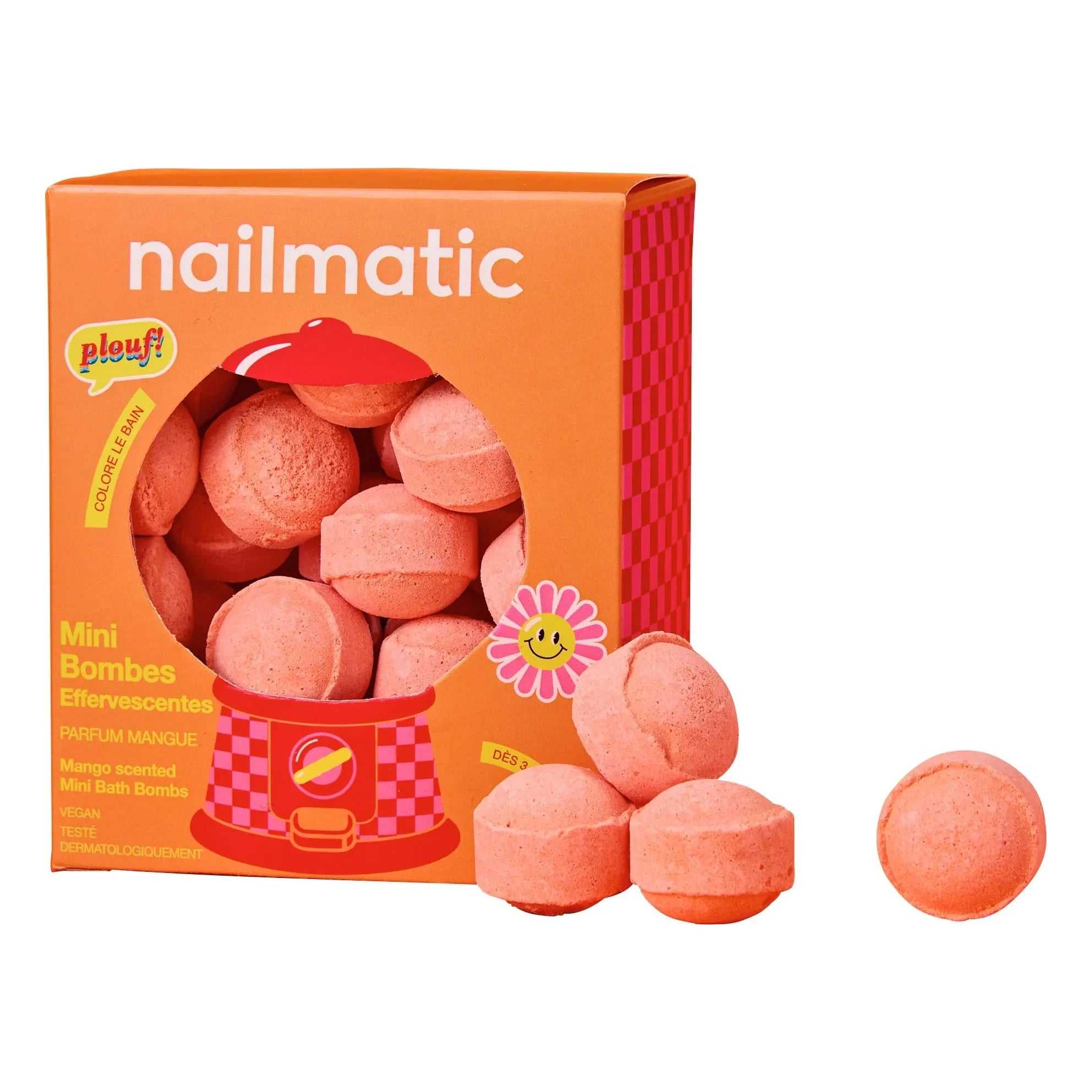 Nailmatic Kids - Sweet Mango mini effervescent bath beads - Set of 14