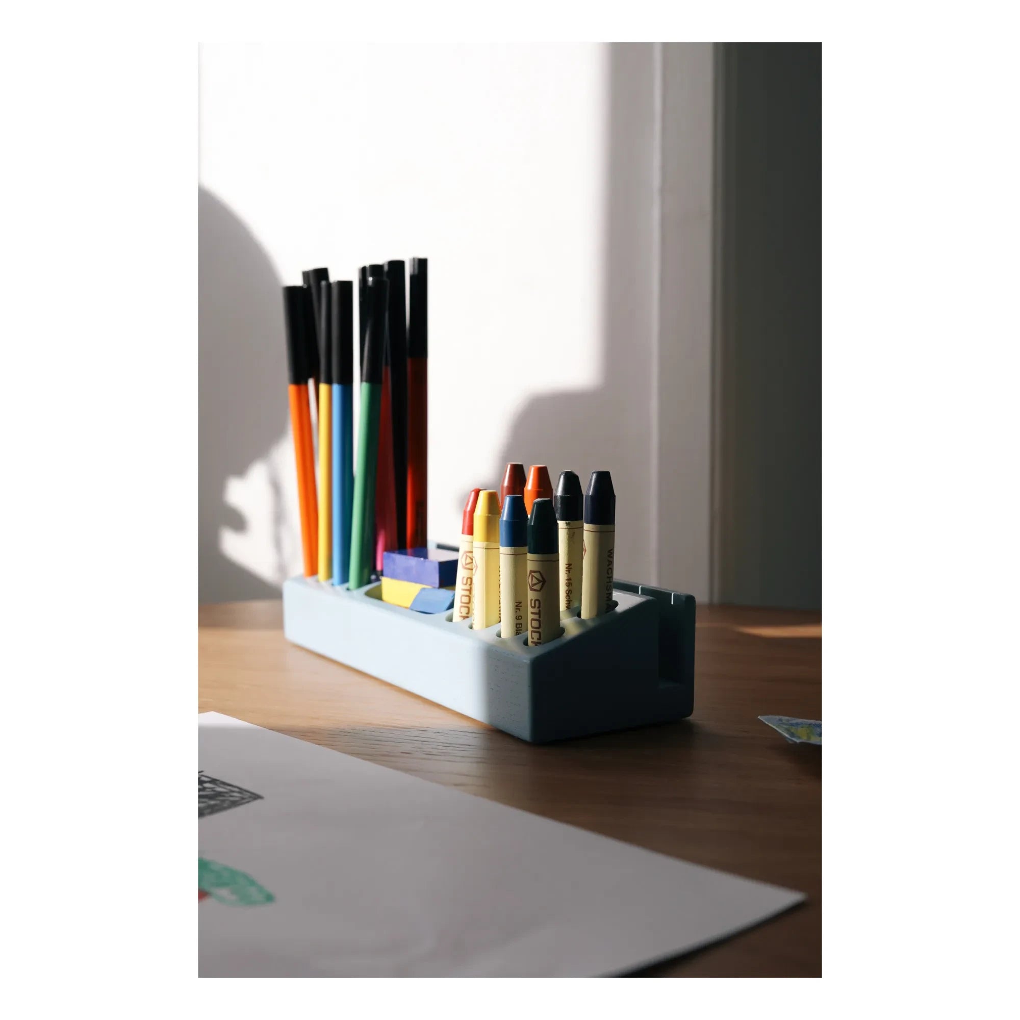Nofred - Ash Wood Pencil Holder | Light blue
