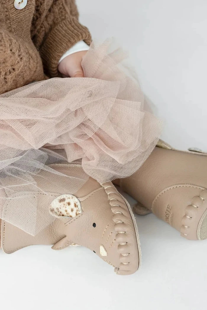 Donsje Kapi Exclusive Booties Mouse Bebek Deri Ayakkabı