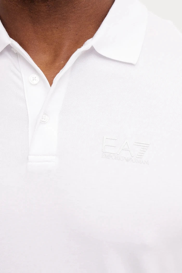 EA7 Emporio Armani erkek pamuklu elastan yakalı tişört