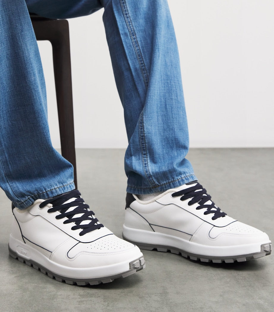 Brioni Leather Crossing Sneakers