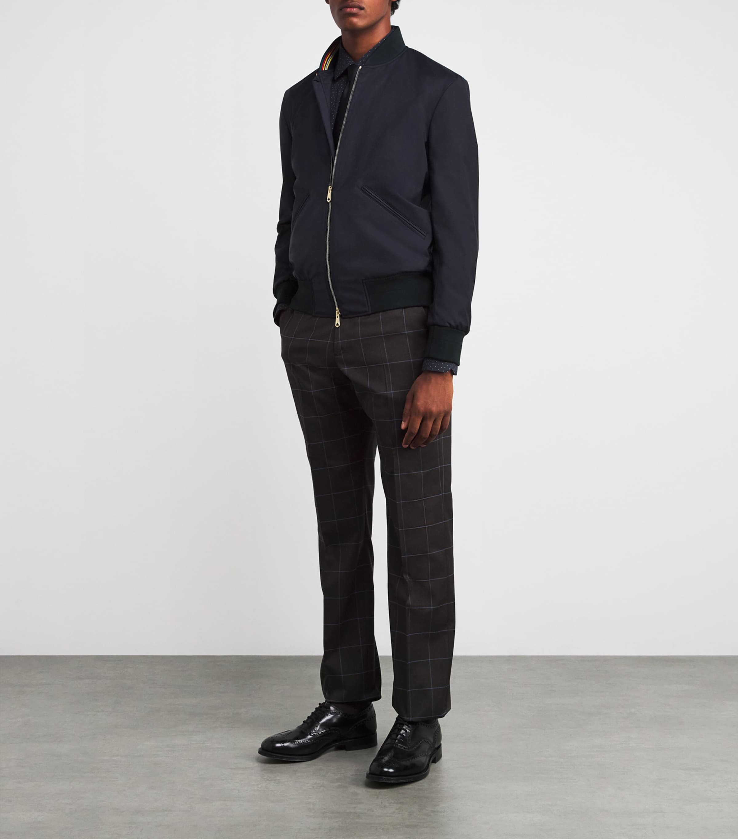 Paul Smith Navy Wool Bomber Jacket