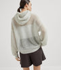 Brunello Cucinelli Grey Embellished Hooded Sweater