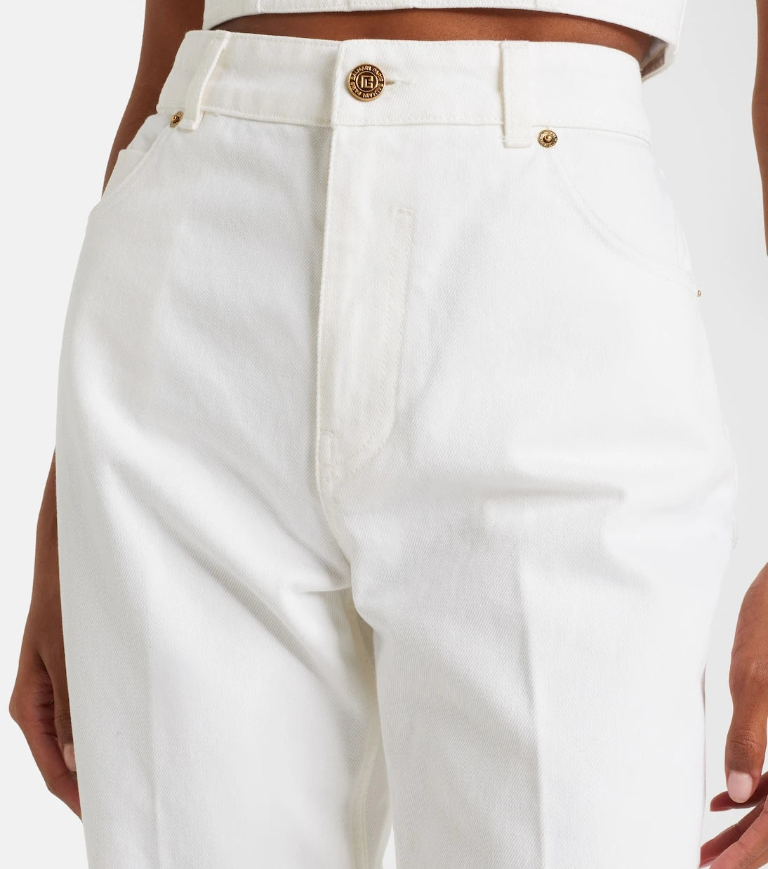 Balmain - High-rise straight jeans