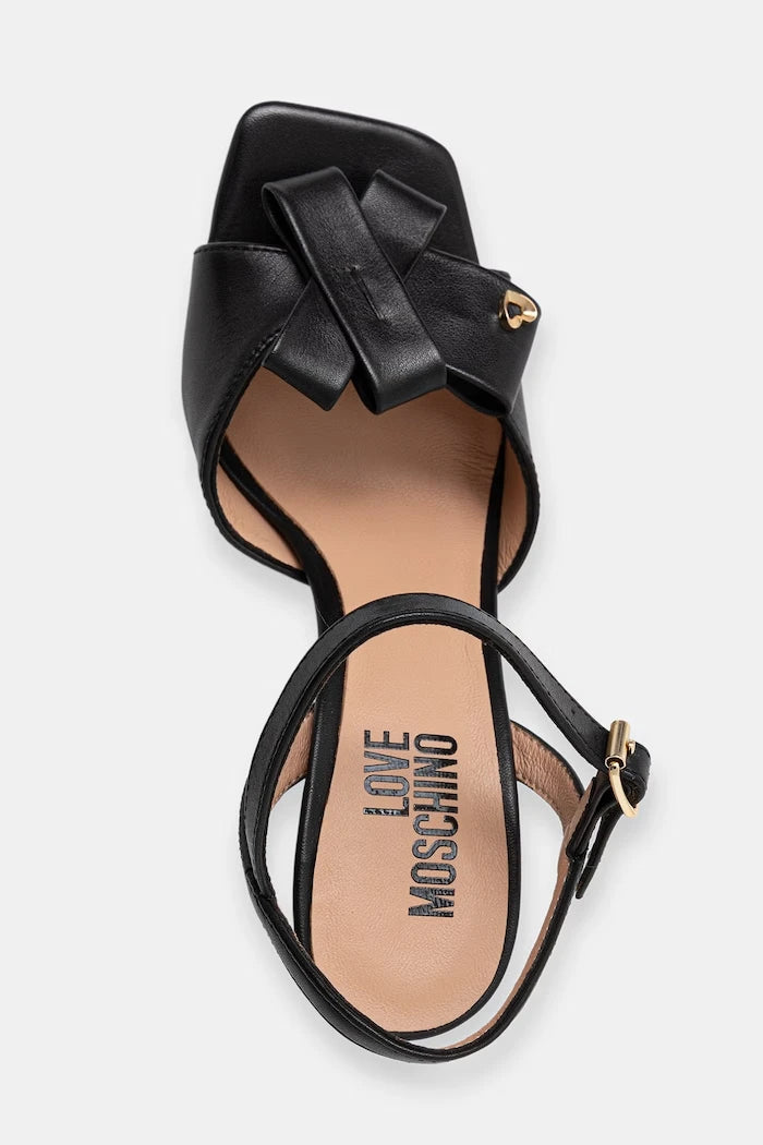 Love Moschino сандали с висок ток от кожа