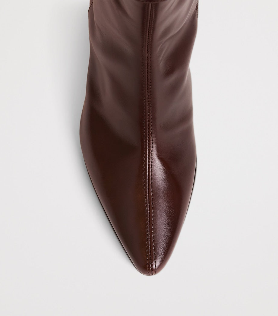 Claudie Pierlot Brown Leather Ankle Boots 70