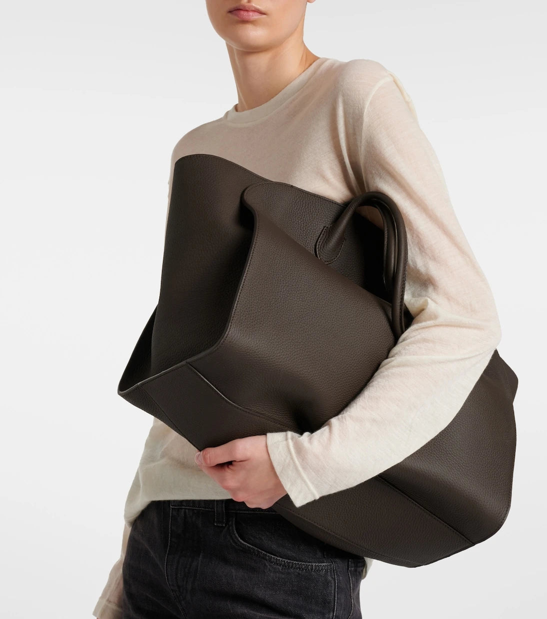 The Row - Marlo 17 leather tote bag