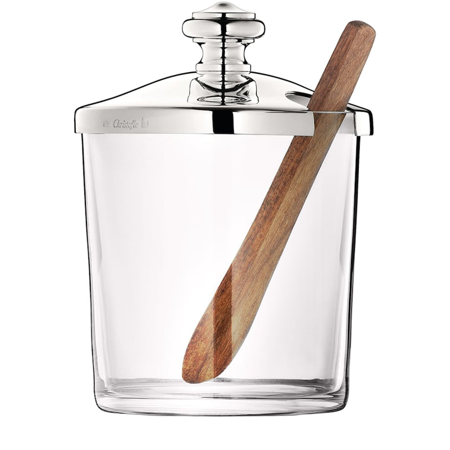 Christofle Silver-Plated Albi Serving Pot and Spoon