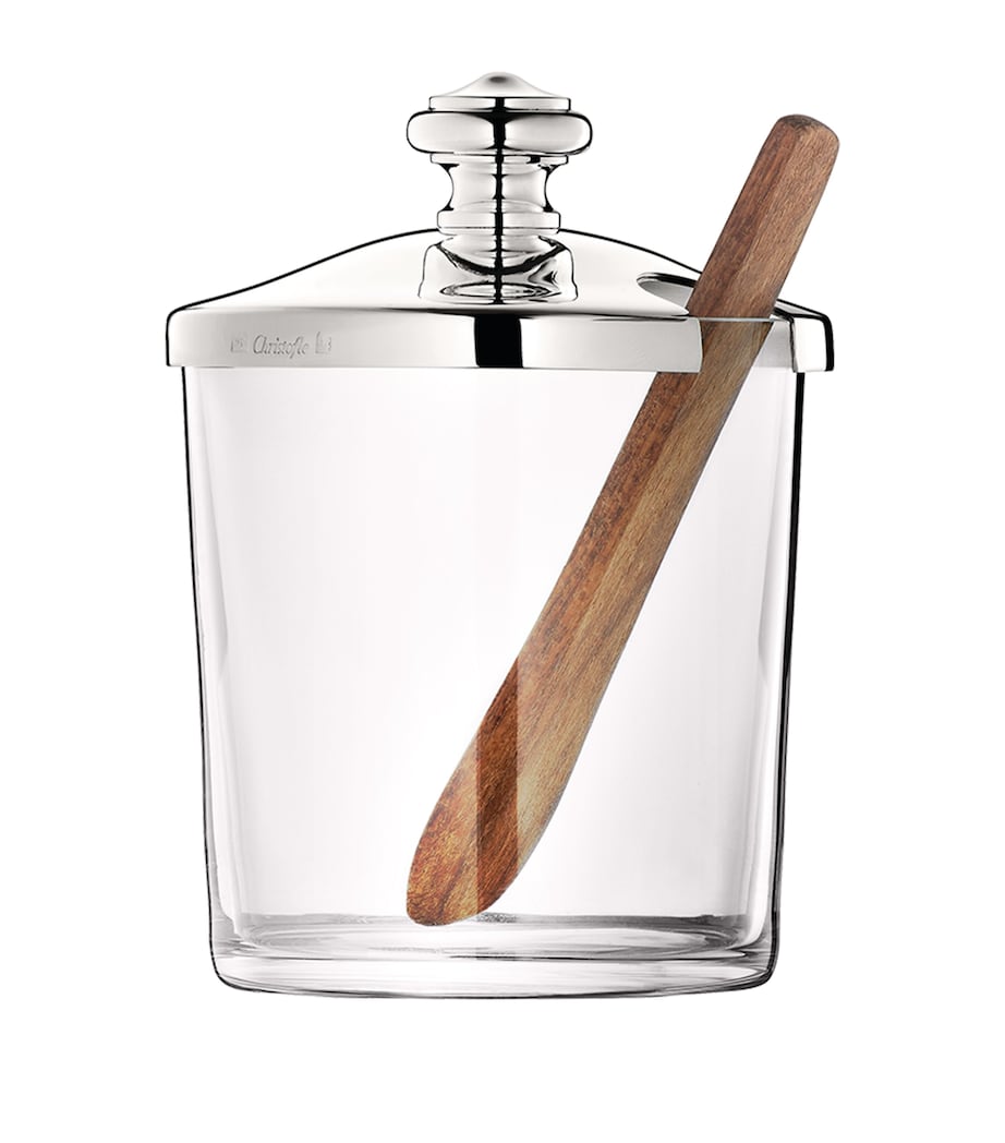 Christofle Silver-Plated Albi Serving Pot and Spoon