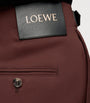 LOEWE Brown Cotton-Silk Buckled Mini Skirt