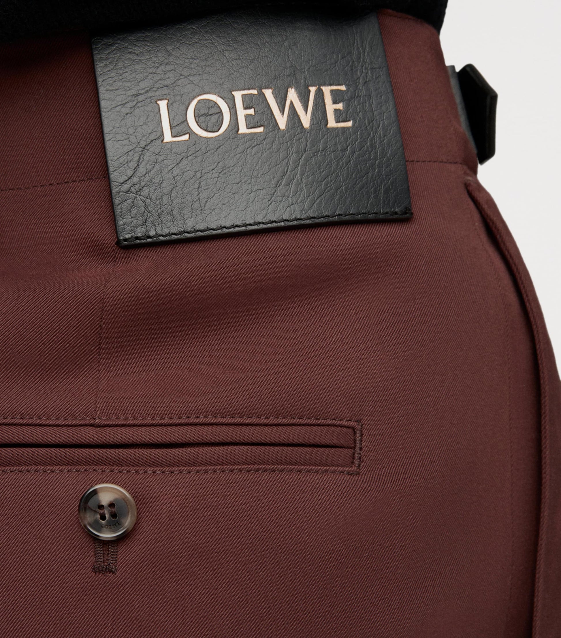 LOEWE Brown Cotton-Silk Buckled Mini Skirt