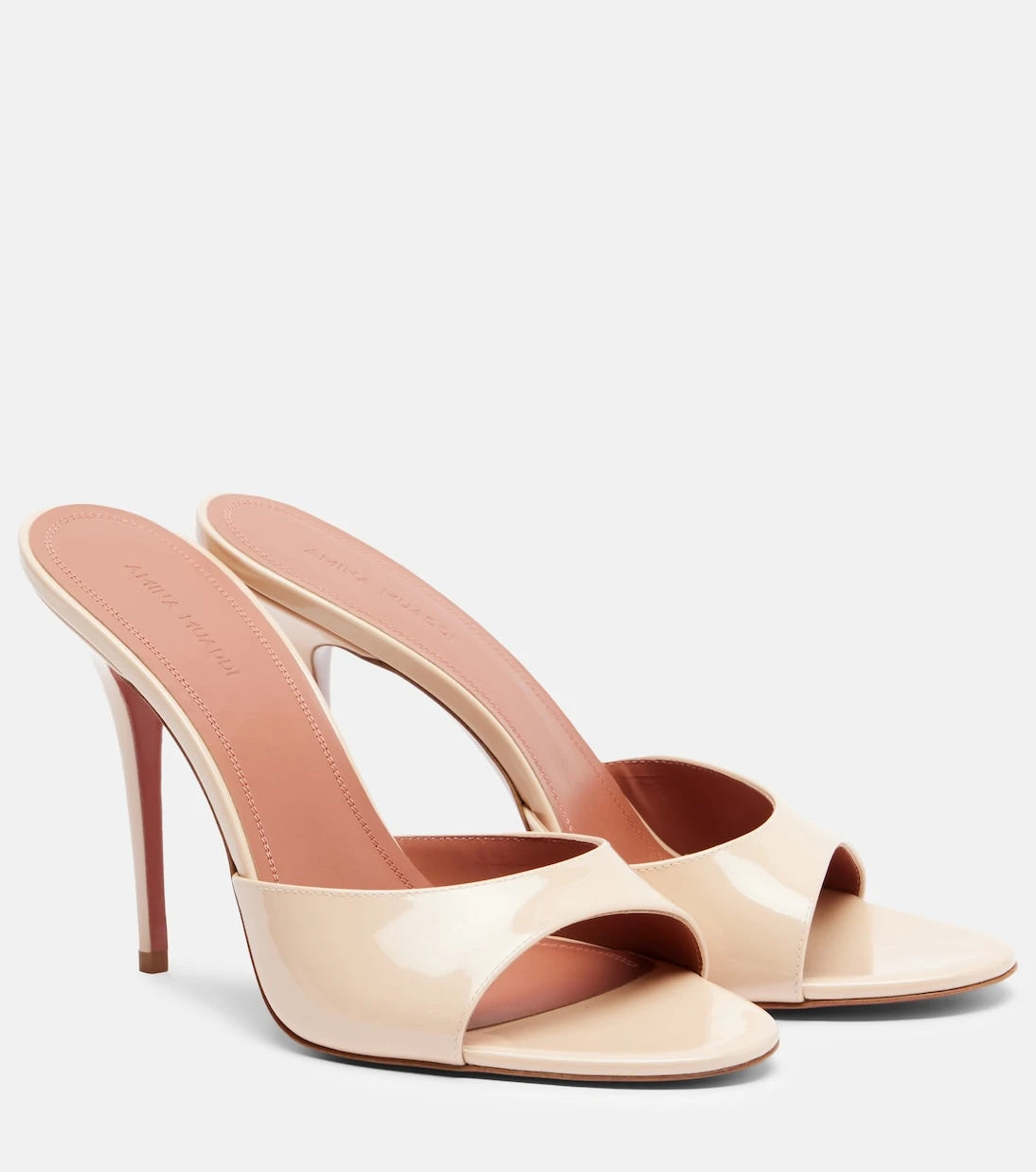 Amina Muaddi - Elodie 105 patent leather mules