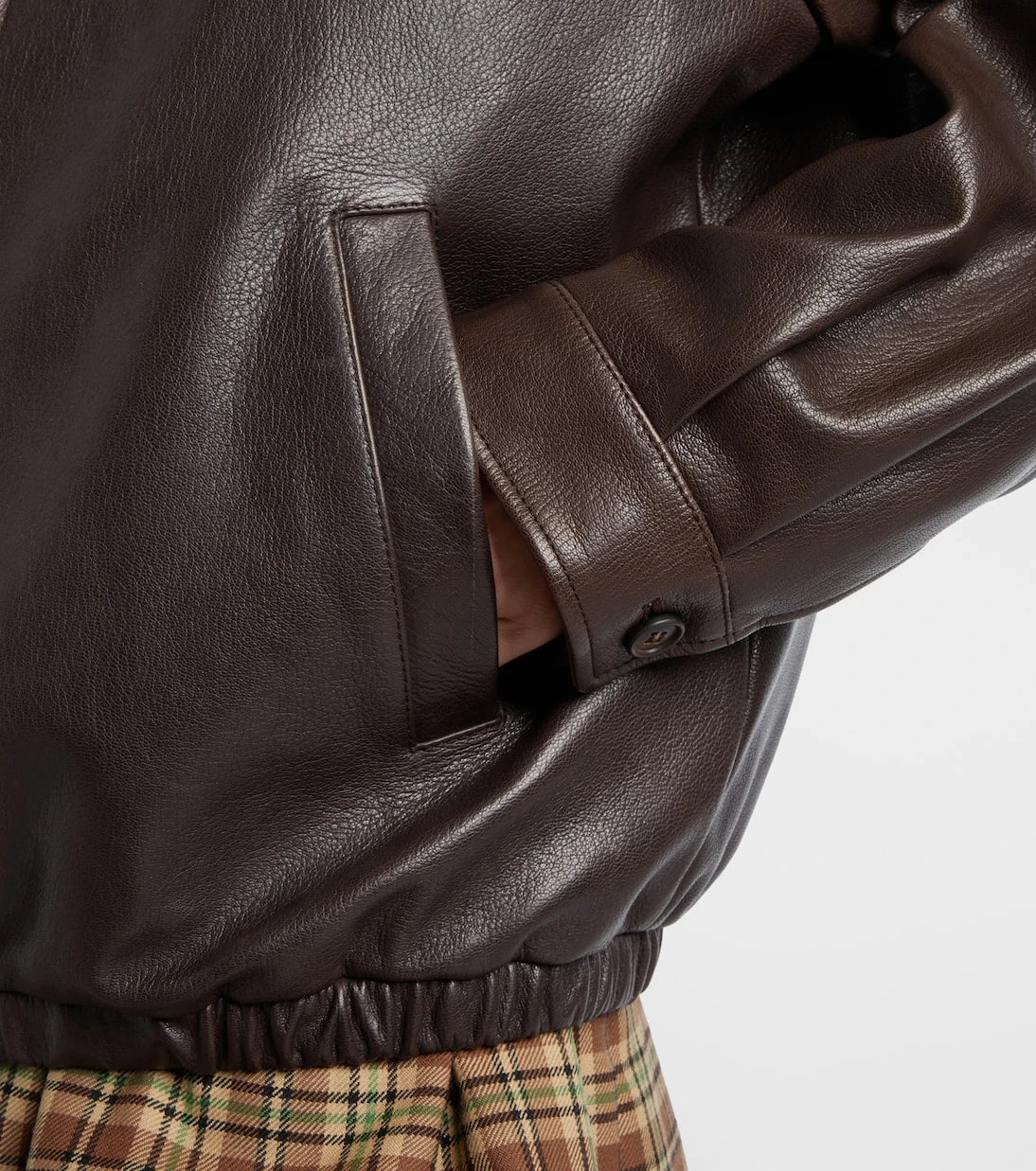 Miu Miu - Leather blouson jacket