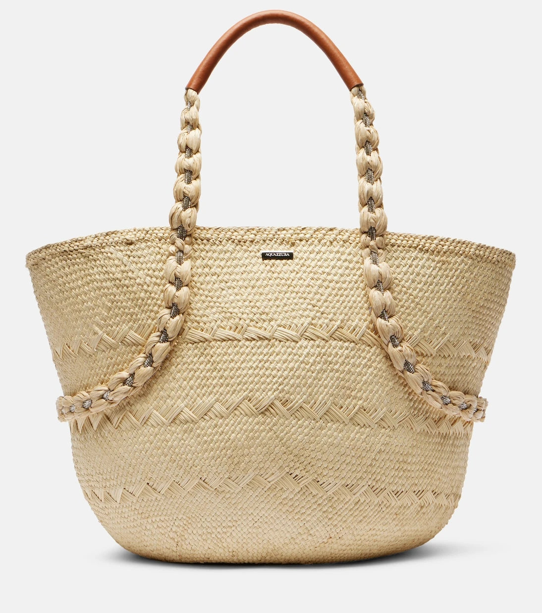 Aquazzura - Isla raffia tote bag