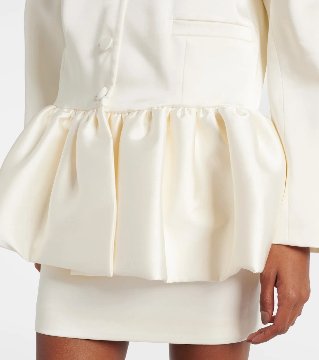 The New Arrivals Ilkyaz Ozel - Meringue ruffled satin jacket