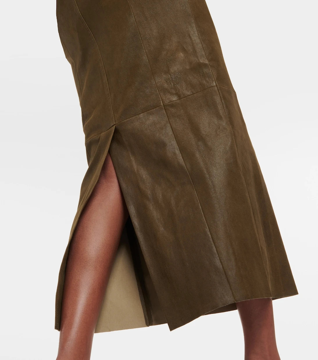 Stouls - Beth leather midi skirt