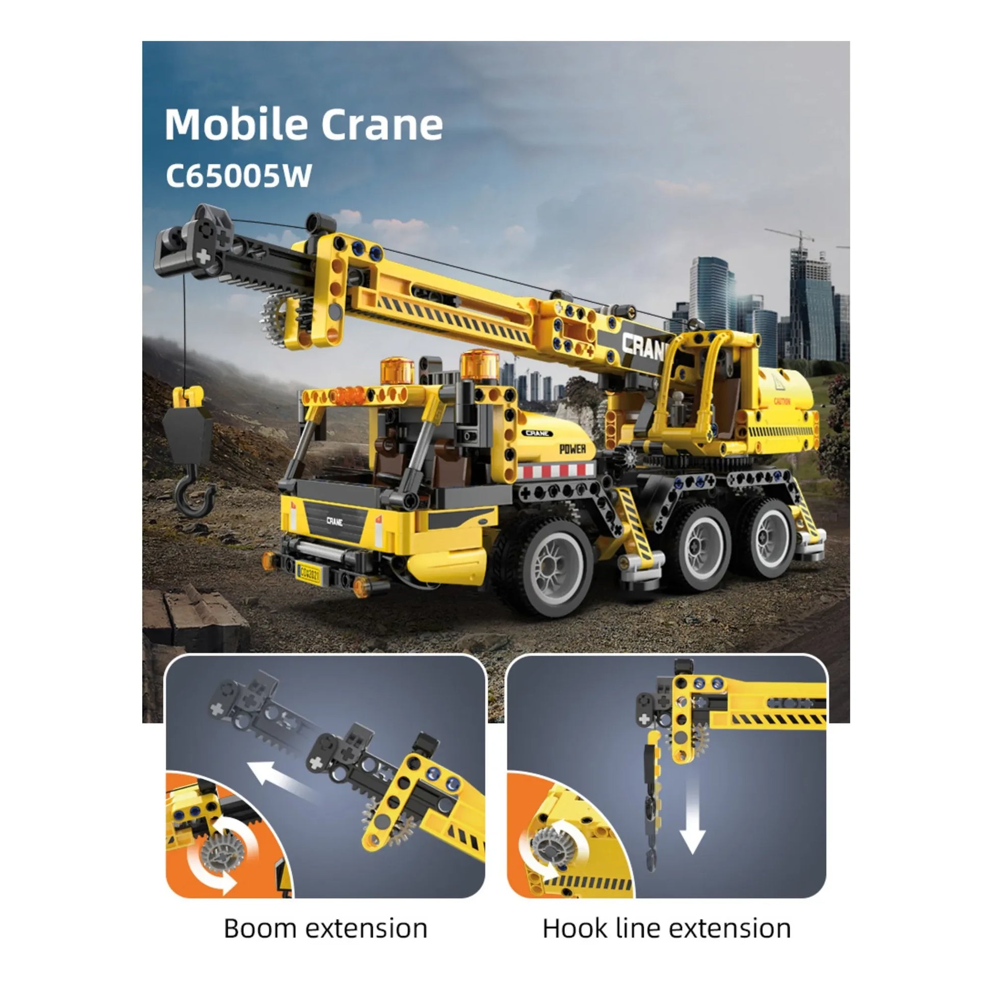 Cada - Crane construction kit - 658 parts