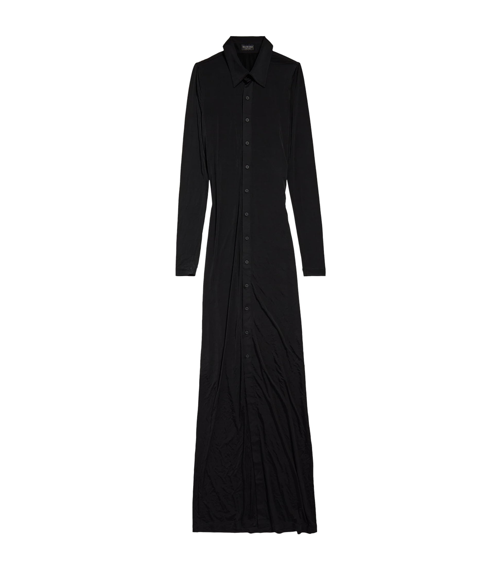 Balenciaga Black Long-Sleeve Maxi Dress