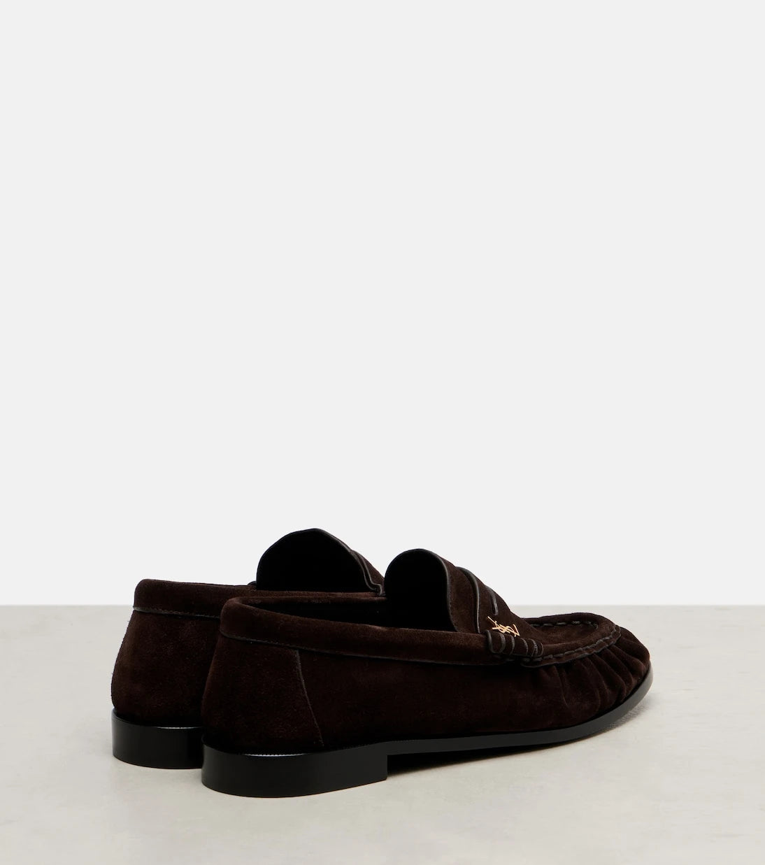 Saint Laurent - Le Loafer Cassandre suede penny loafers