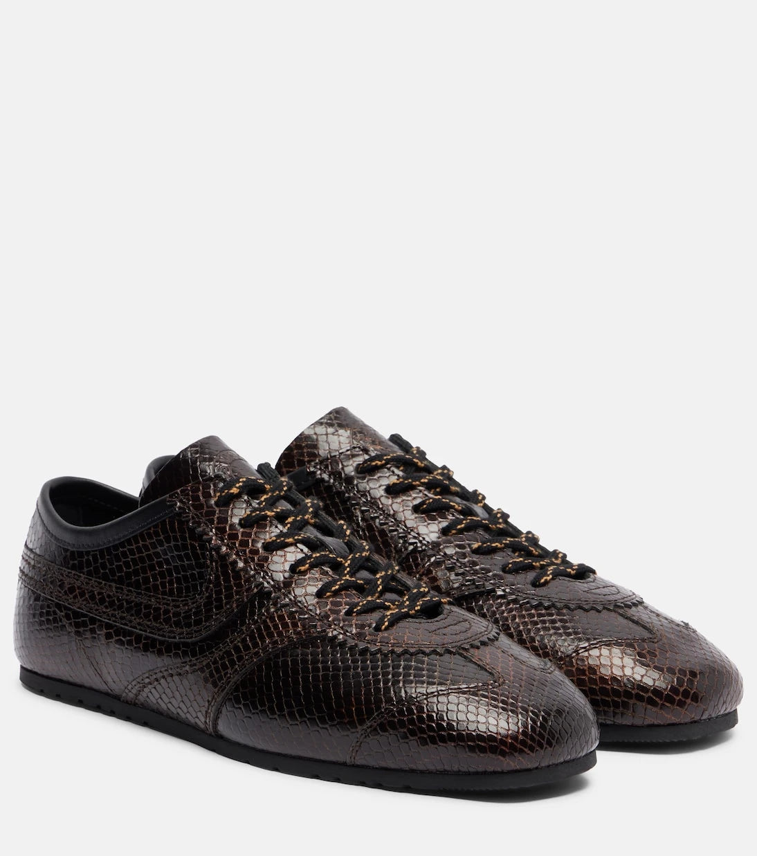 Dries Van Noten - Croc-effect leather sneakers