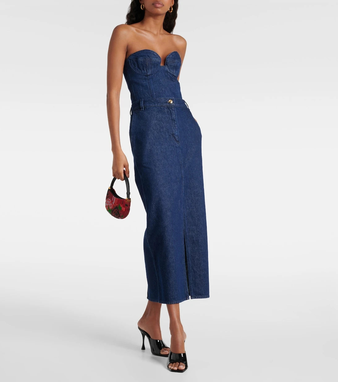 Magda Butrym - Low-rise denim maxi skirt
