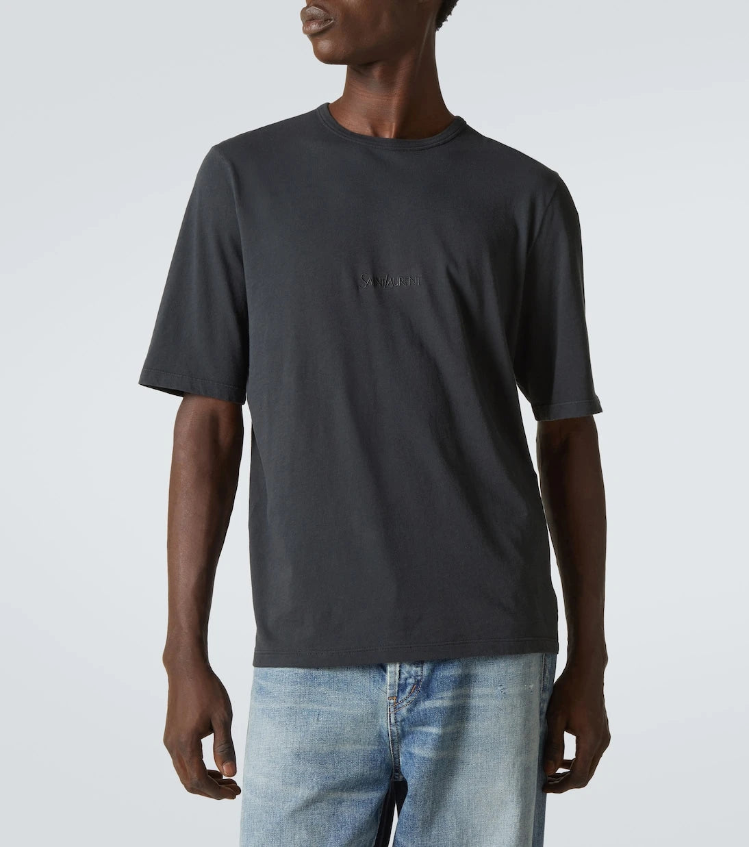 Saint Laurent - Logo cotton jersey T-shirt