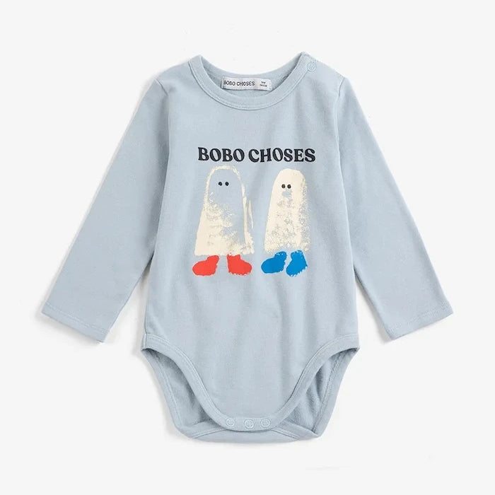 Bobo Choses çocuk pamuk ve elastan body Booty Ghosts