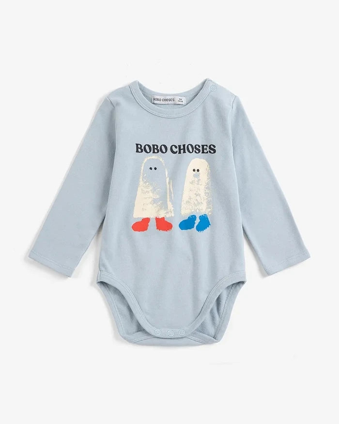 Bobo Choses çocuk pamuk ve elastan body Booty Ghosts