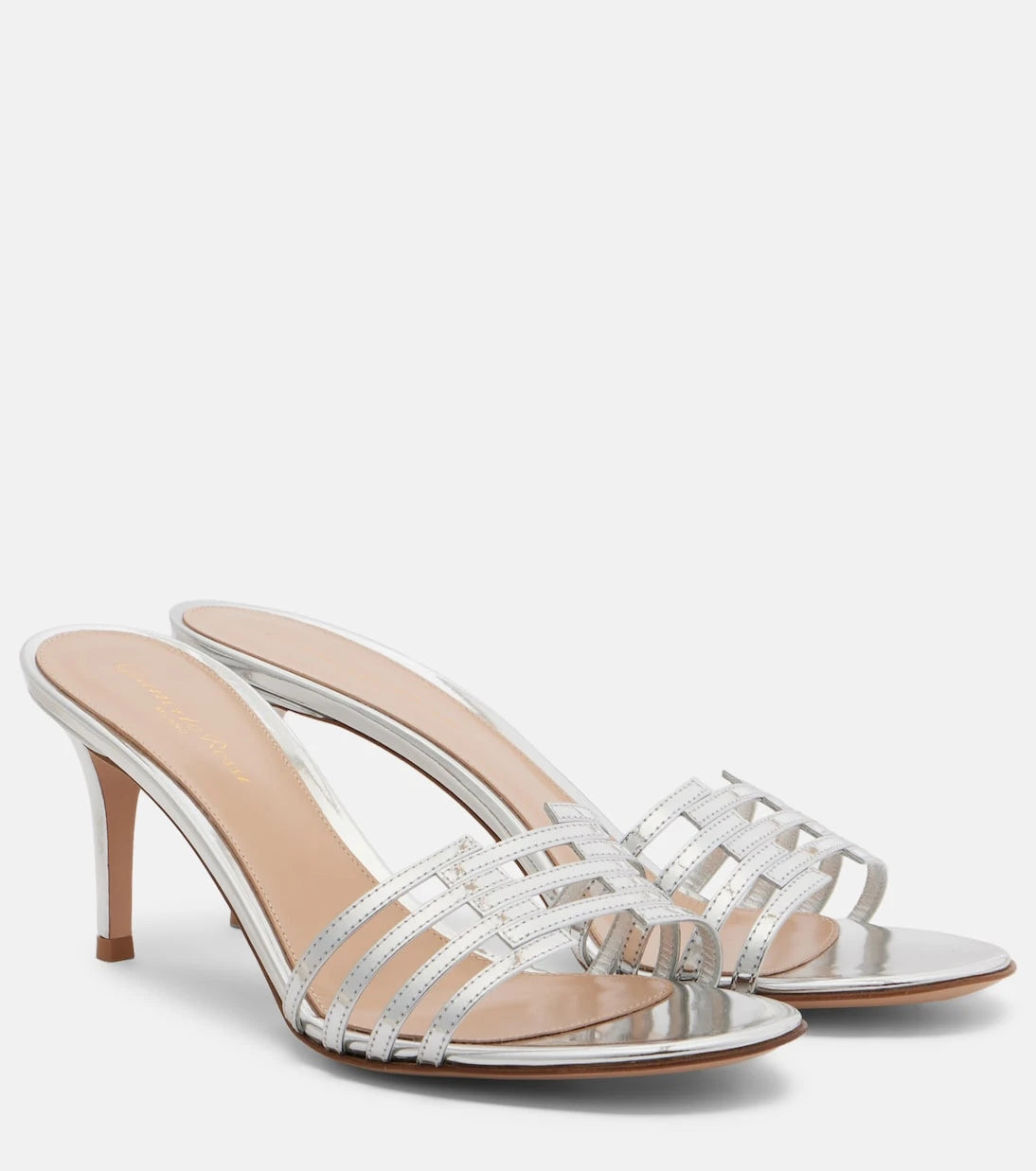 Gianvito Rossi - Metallic leather mules